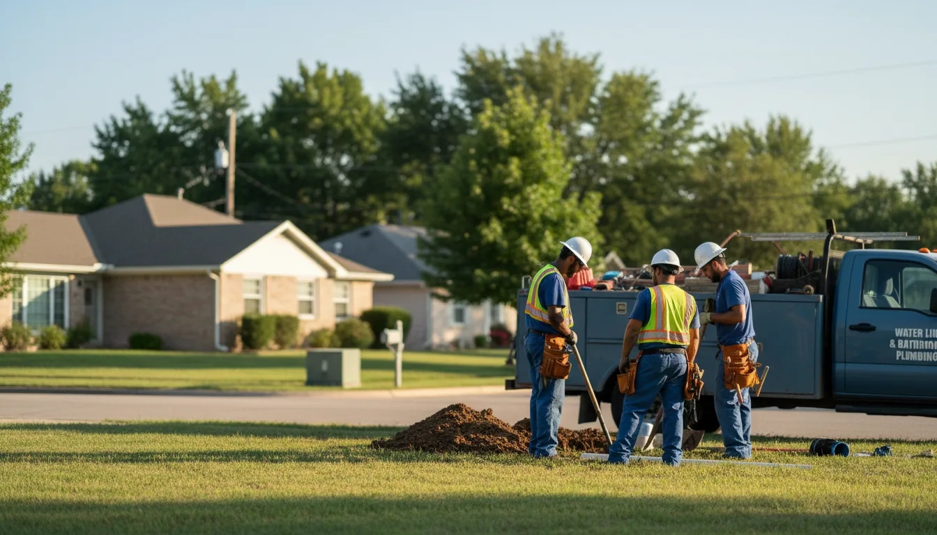 Residential water line and bathroom plumbing service in Craig, MO